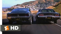 Super Exciting Movie Scene: 1968 Ford Mustang Vs 1968 Dodge Charger